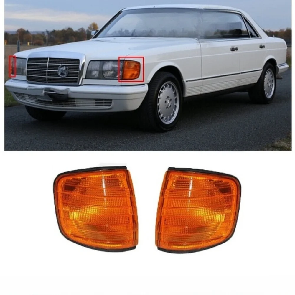 Turn Signal Light Replacement for Mercedes-Benz For W126 1980-1991 Compatible with OE Specifications ABS Material