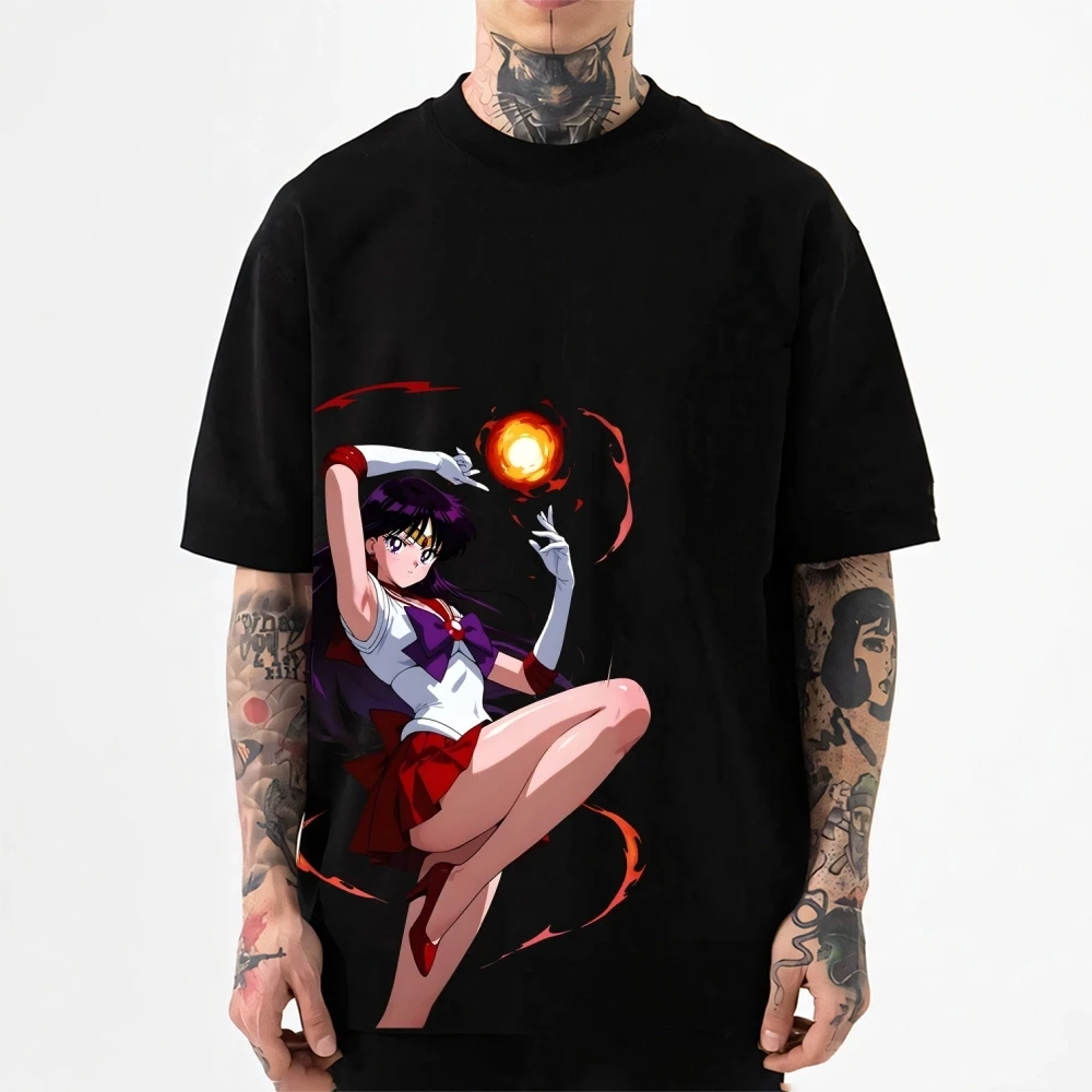 Sailor Moon Mars Japanischer Stil Klassisches T-Shirt Hochwertige Streetwear Herren- und Damenbekleidung 2026 Sommer Neues T-Shirt