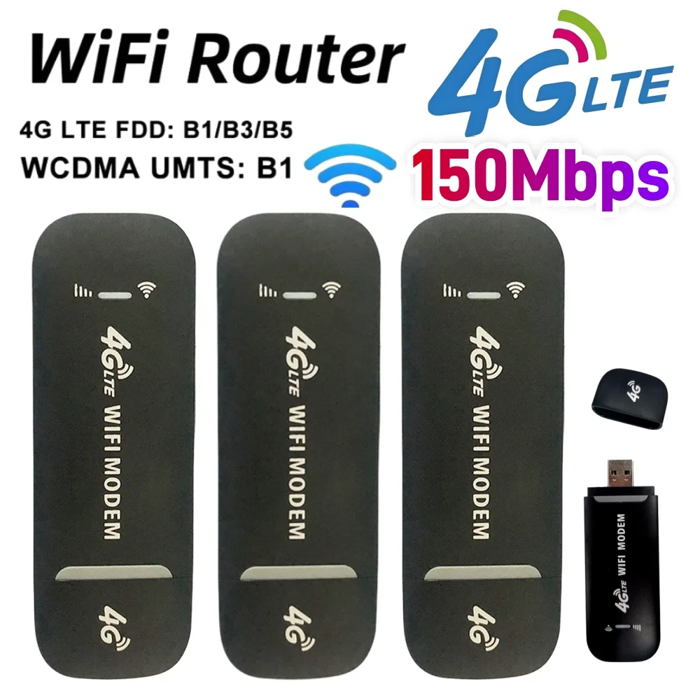 

Беспроводной WiFi-адаптер 1-5X с слотом для SIM-карты 4G, USB-модем, мобильный широкополосный интернет 4G LTE, 150 Мбит/с, беспроводной маршрутизатор для дома и офиса