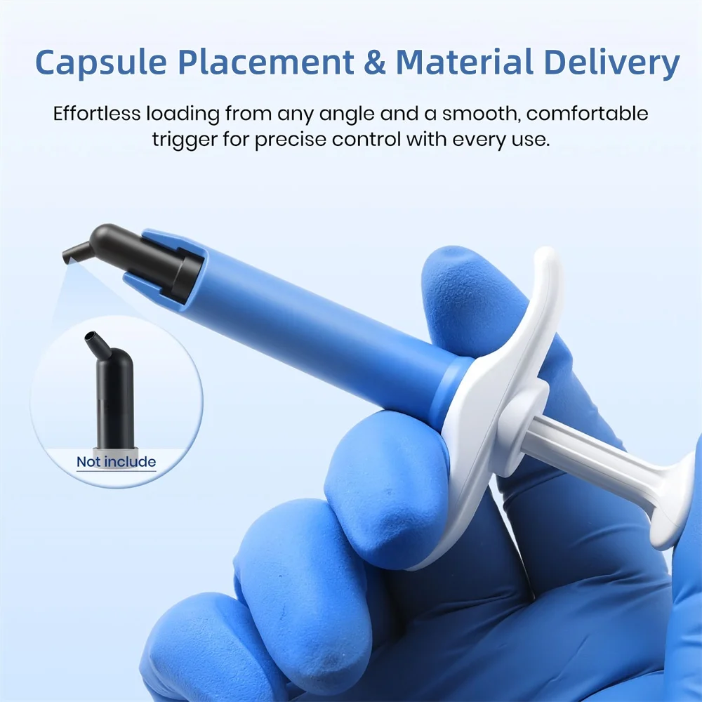 Dental Capsule Resin Applicator Injection Applier Syringe Delivery Dispenser Composite Resin Pusher Autoclavable Dentistry Tools
