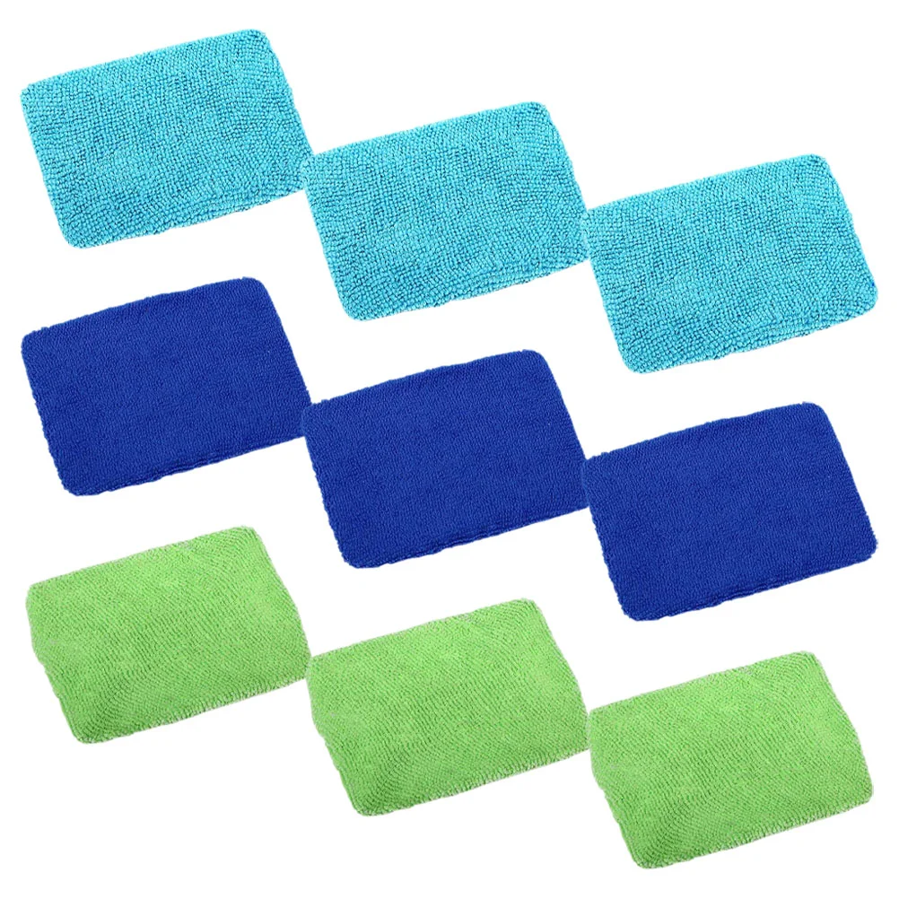 9 Pcs Windshield Cleaning Scraper Replaceable Cloth Car Window Wiper Dust Removal Tool Glass Cleaner Auto Window Washer