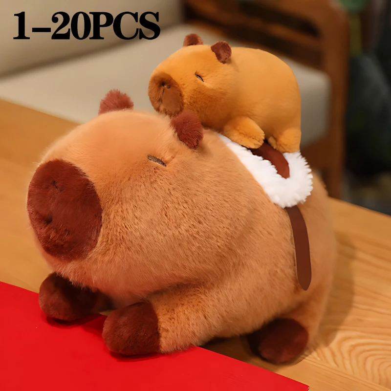 1-20PCS Genuine Capybara Plush Toy Sleeping Pillow Companion Doll For Girls Birthday Gift