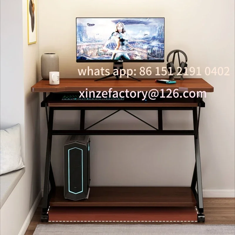

Customizable Small Computer Desk for Small Spaces Writing Table with Stand Keyboard Tray Monitor Storage for Home Office, Laptop