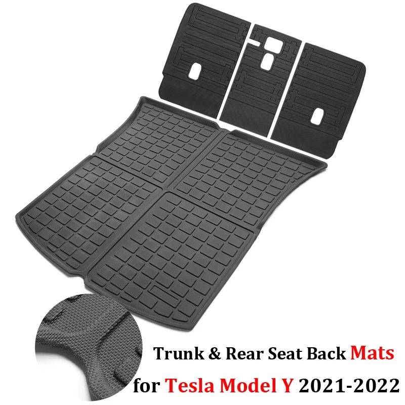 

TPE Rear Trunk Mat For Tesla Model Y 2022 2023 Rear Seat Back Cover Car Interior Accessories Waterproof Trunk Protector Cushion