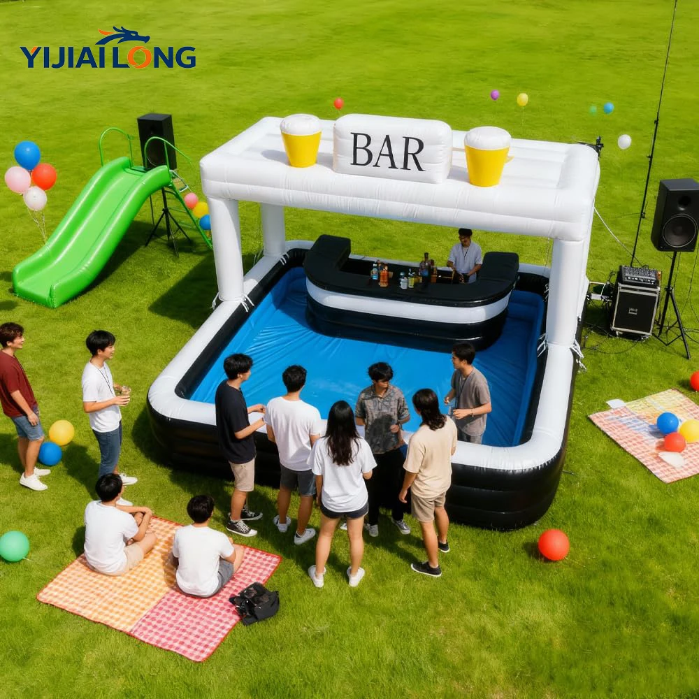 

Надувной бар для бассейна из ПВХ для улицы, портативный надувной паб-домик, надувной бар для вечеринок, двора, патио, зоны у бассейна