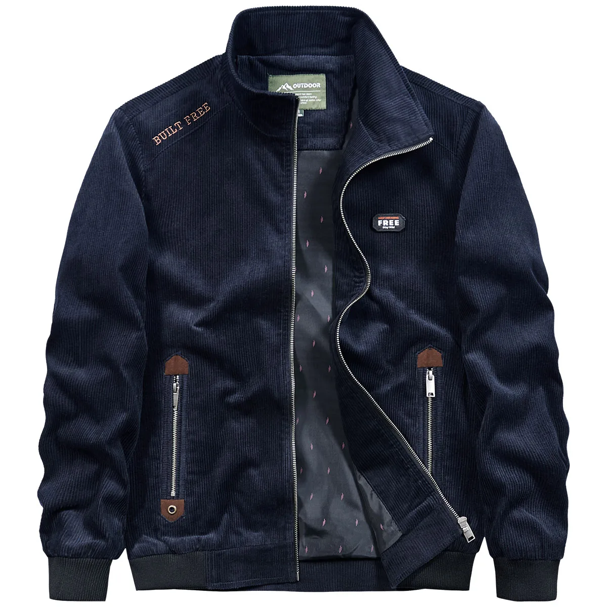 

Мужская вельветовая куртка VIP в стиле ретро, весна-осень, повседневная, с воротником, модная, в стиле «папа», из чистого хлопка, городской стиль