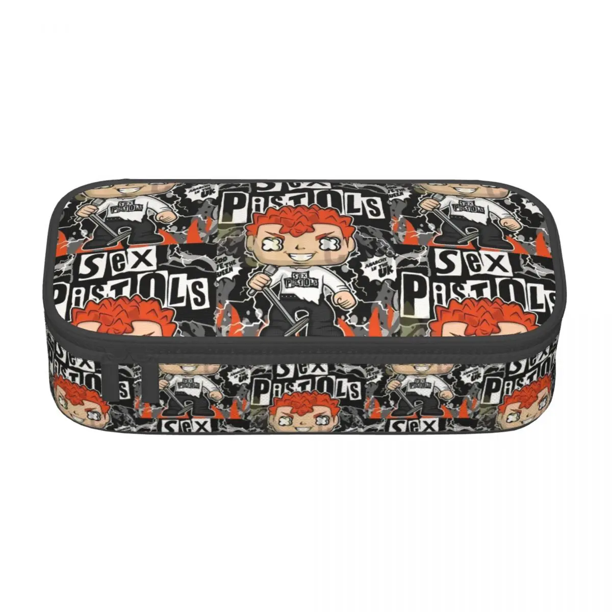 Customized Sex Pistols Pencil Case for Boys Gilrs Large Storage Heavy Metal Rock Band Pen Box Bag Stationery