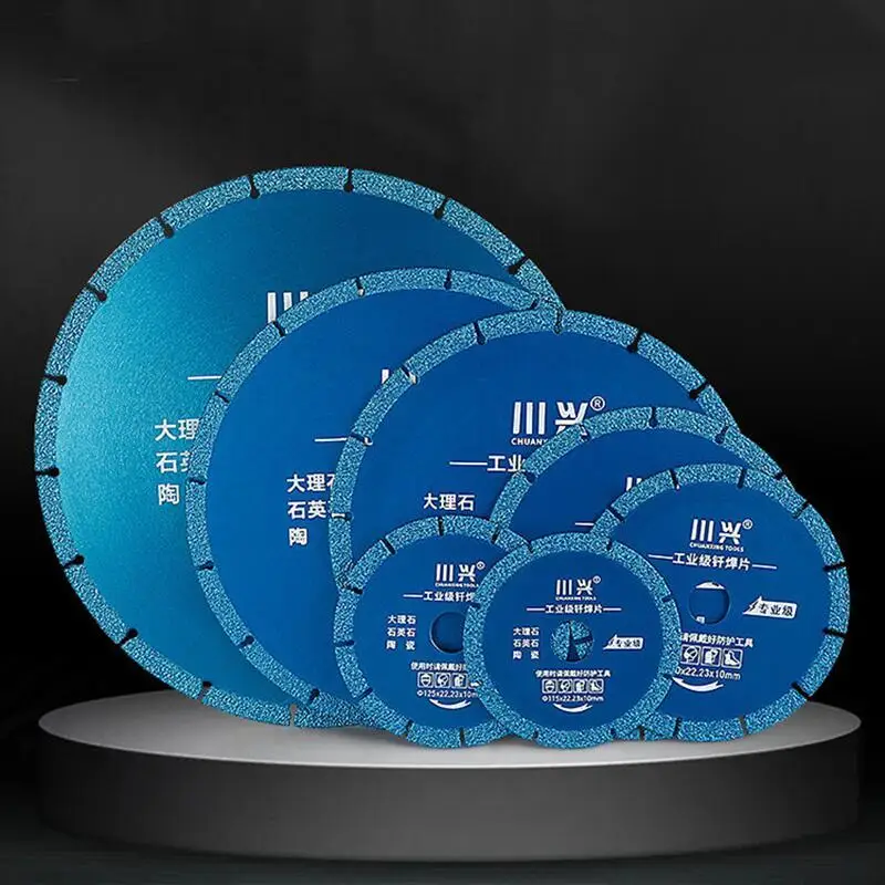 115/125/150/180/230/250/300mm Diamond Saw Blade Dry Wet Vacuum Brazed Cutting Disc for Rebar Sheet Metal Iron Stainless Steel