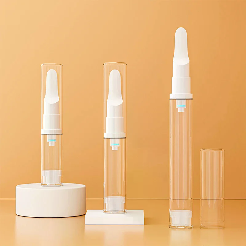 5/10/15ml Trasparente Bottiglia Dispenser di Fondotinta Portatile Viaggio Essenza Contenitore di Campione Airless Vuoto Crema Gel Per Gli Occhi Tubi Vuoti