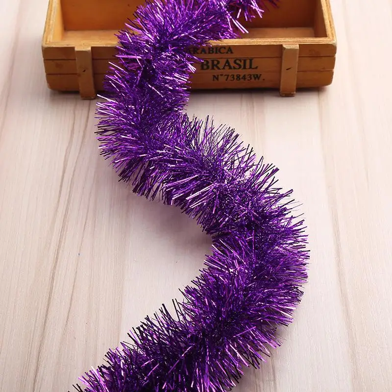 2 متر احباط بهرج الشريط جارلاند التفاف الشريط المطر على شجرة عيد الميلاد الحلي الزخرفية بهرج جارلاند 2024 حفلة السنة الجديدة #2