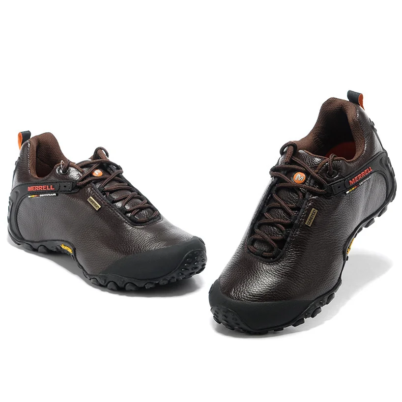 Merrell Original Outdoor męska Camping oryginalne skórzane buty turystyczne dla mężczyzn czarna kawa alpinista wspinaczka Sneakers 39-46