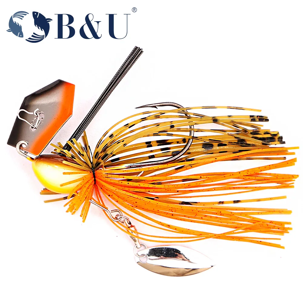 

B&U Bladed Chatterbait Jig Needle Spinner Stinger Hook Vibration Wire Power Bait Pike Bass Jig Fishing Lure