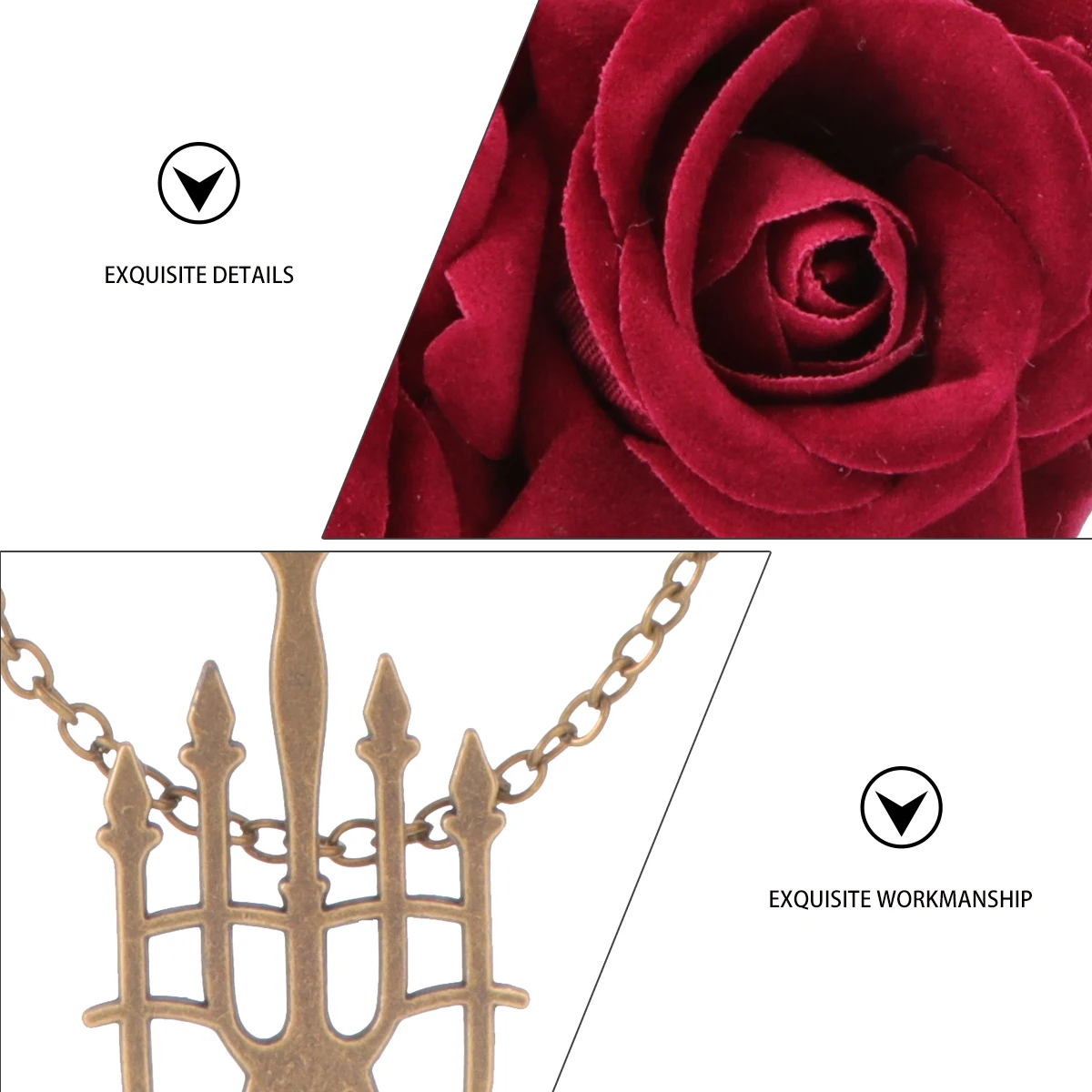 

Gothic Breastpin Hair Clips Dress Pins Corsage Alloy Tassel Rose Badges Vintage Brooch Decorative Accessories for Wedding Prom