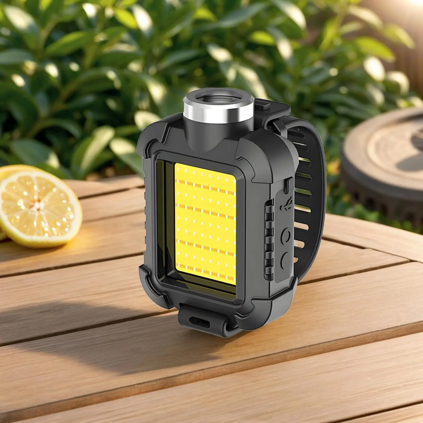 USB Rechargeable Running Light With Wrist Strap 1000mAh LED Safety Lamp For Night Jogging, Flashing & Steady Mode