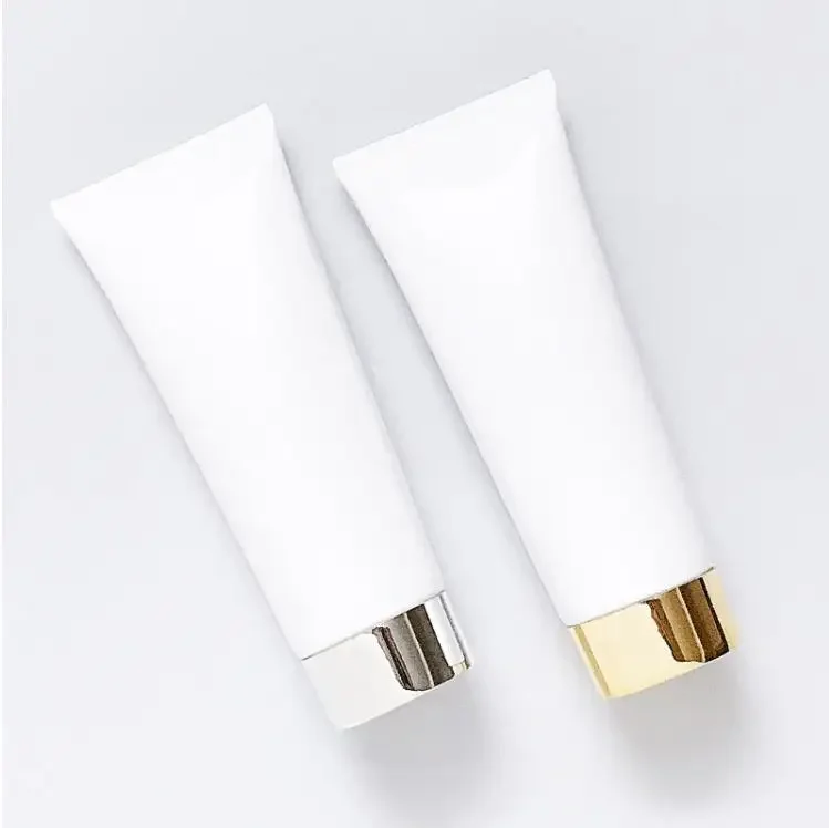 Empty 200g 200ml  Squeeze Bottle 200ml White Plastic Refillable Tube Cosmetic Face Lotion Cream Packaging Container