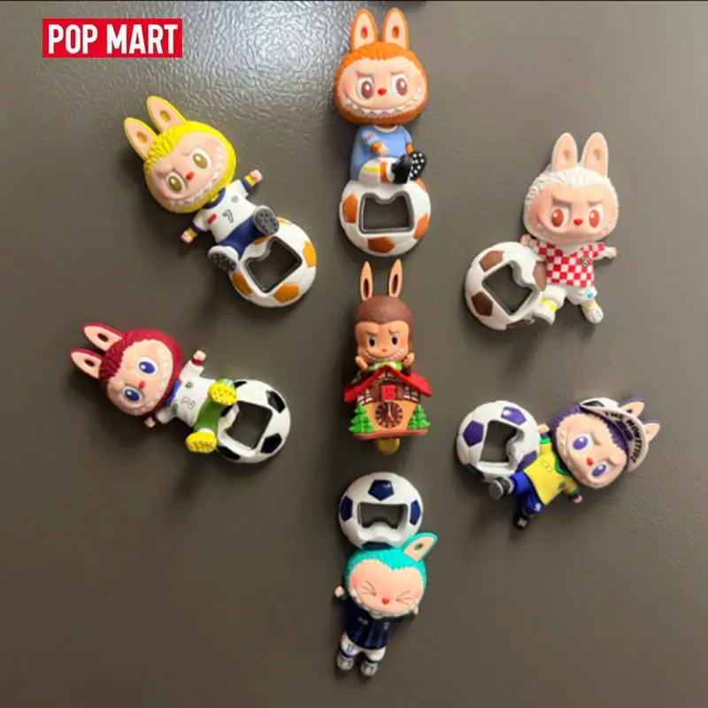 

POP MART LABUBU THE MONSTERS FIFA Series Bottle Opener Fridge Magnet Trendy Mystery Box Anime Action Figure Blind Box Toys Dolls