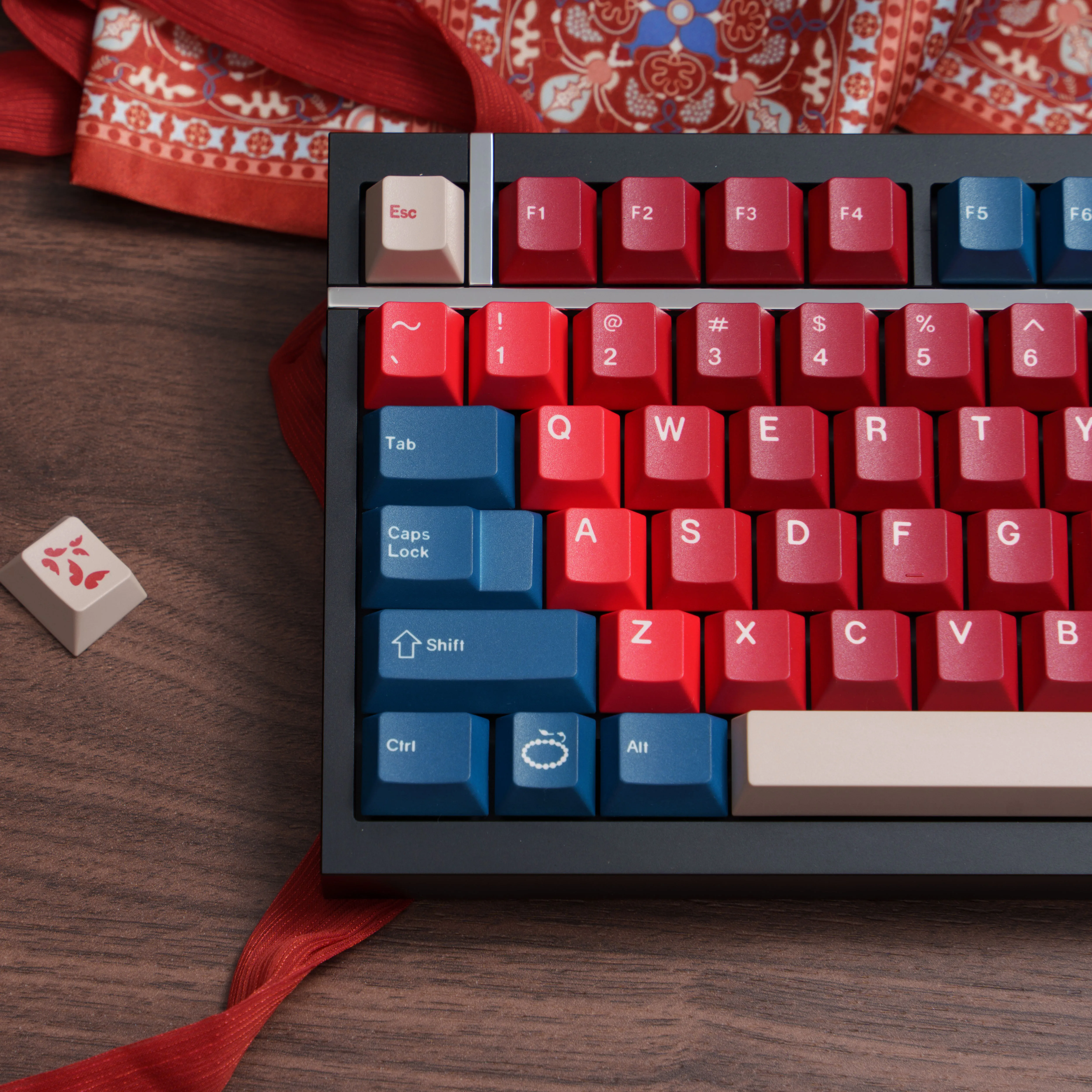 PBT Red Bean Keycap Large Set Cherry Profile KeyCap Dye Sublimation Keycap For MX Switch Mechanical Keyboard Accessories