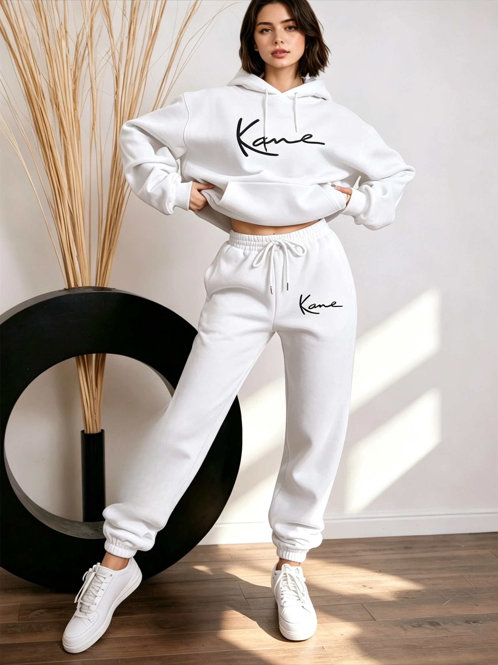Women 2-PC Outfit Letter Print - đánh giá và giá Streetwear Hoodie