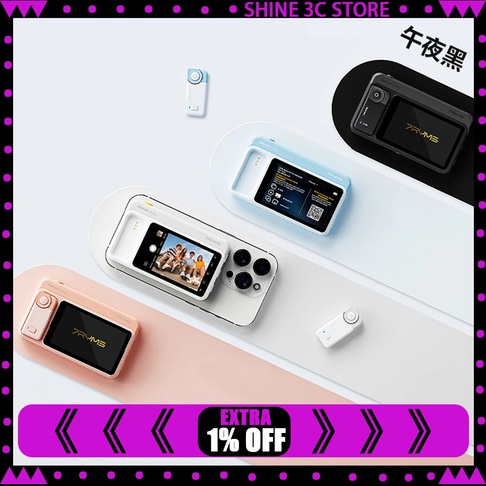 

7RYMS QShot V2/V2 Pro Magnetic Selfie Live Streaming Vlog 3.1inch 480*800 IPS Display Screen Wireless Photo For iPhone Android