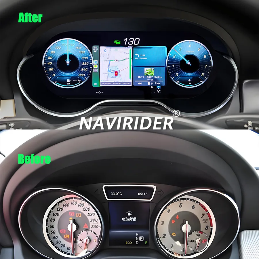 Grupo de instrumentos LCD completo para Mercedes Benz Clase A GLA CLA W176 X156 2013-2018 velocímetro Panel de tablero cabina Virtual