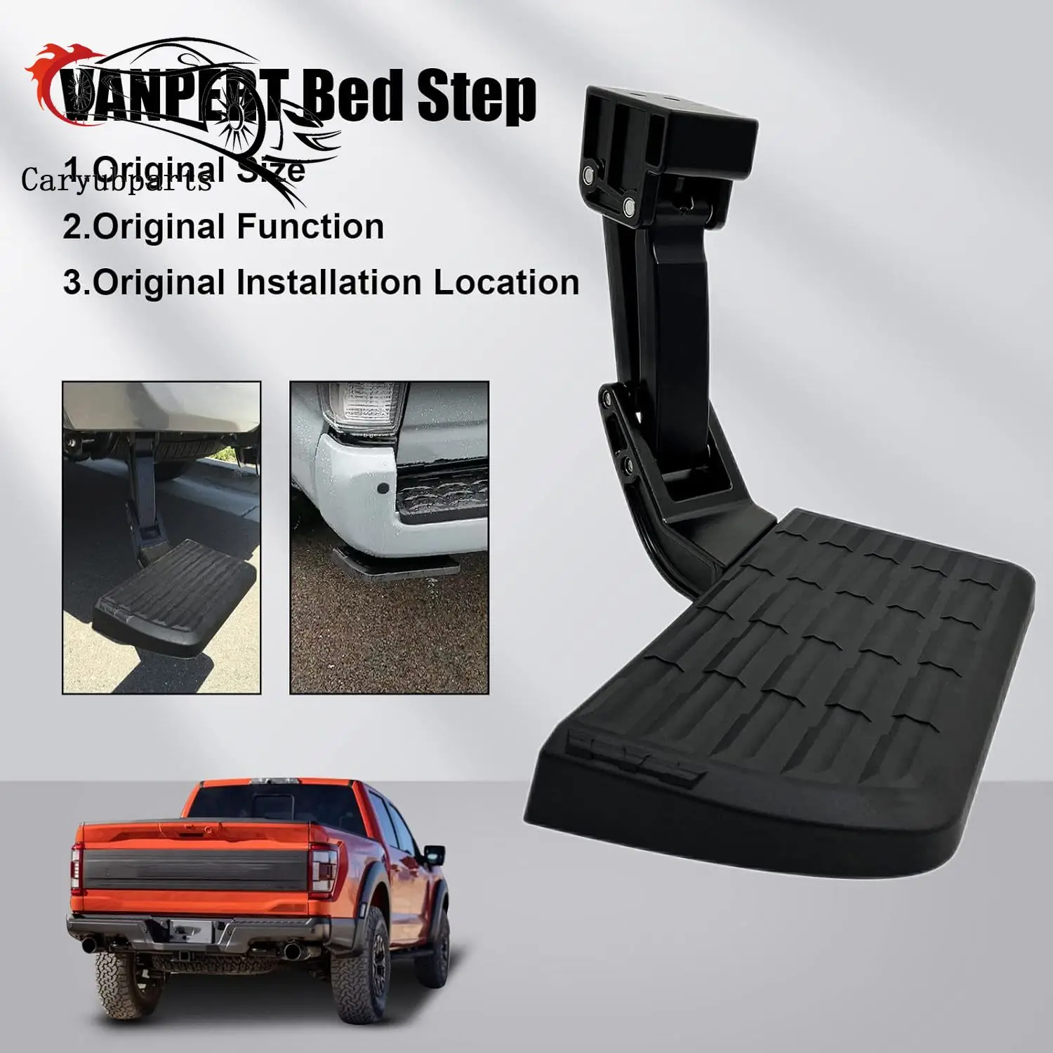 75312-01A Rear Bumper Pedal Tailgate Pedal Bed Step Retractable For Ford F-150 F150 2015-2020