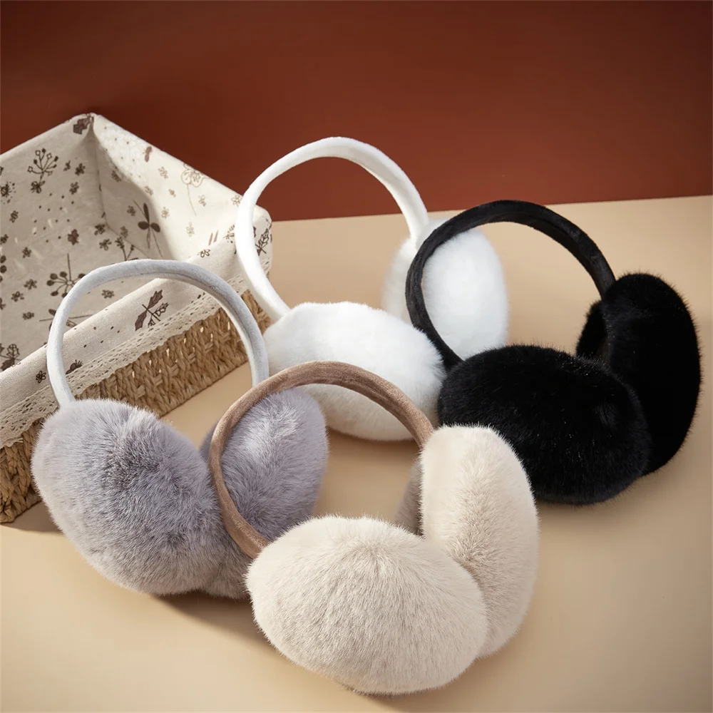 

2023 New Winter Earmuff Fashion Imitation Exquisite Collapsible Rabbit Hair Ear Warmth Man Woman Unisex Eardrum Christmas Gift