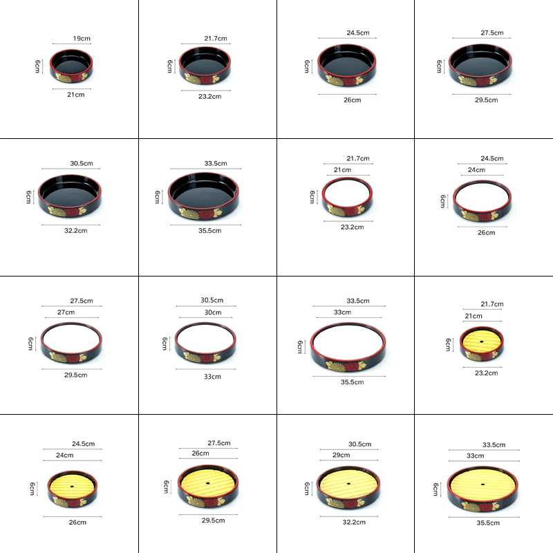 일본 스시 양동이 생생선 해물 요리, 과일 접시, 레스토랑 서빙 접시, 원형 트레이, 연어 아이스 플레이트