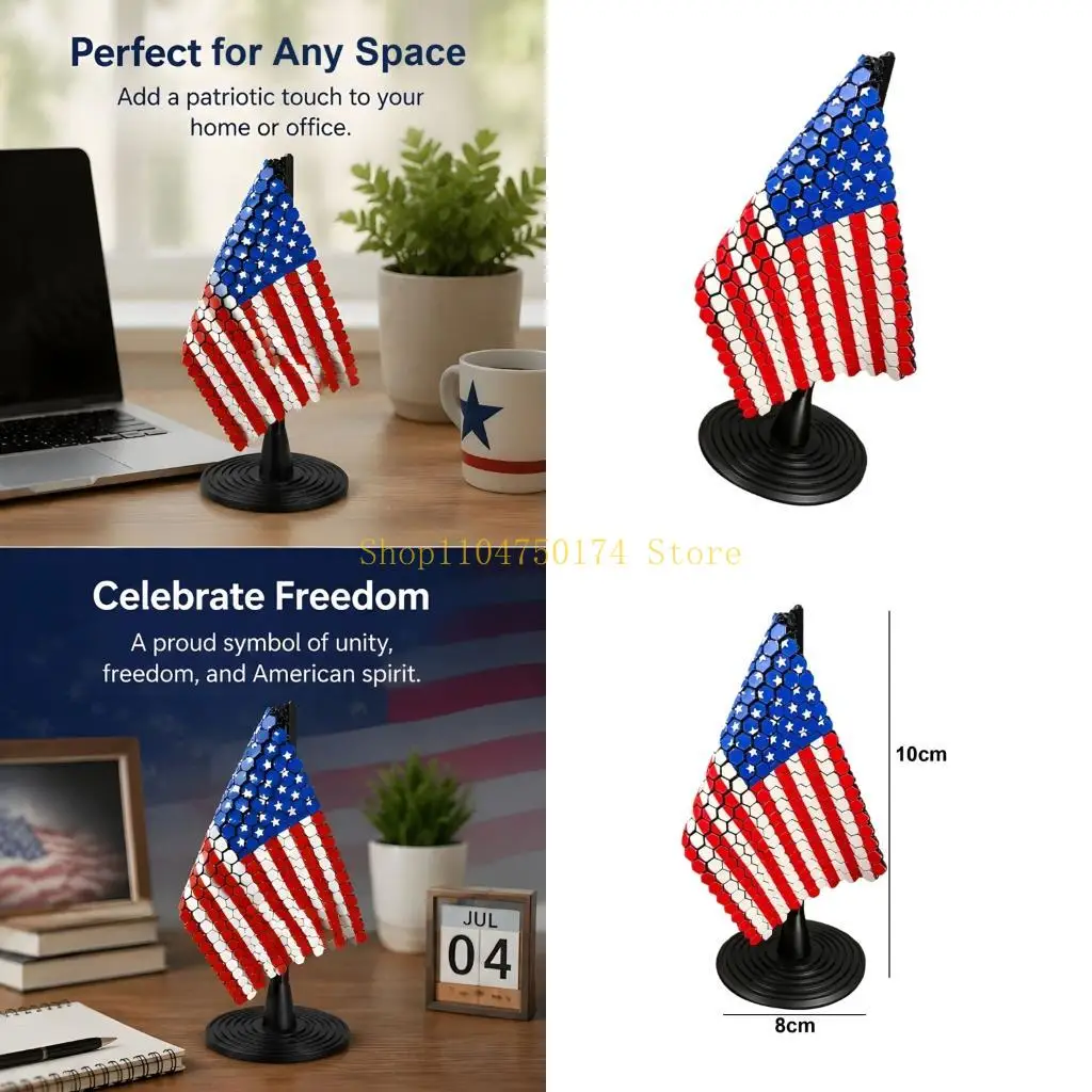 Red White Blue Lock Chain Pattern Flag Decoration For Party Holiday Show Top Sale