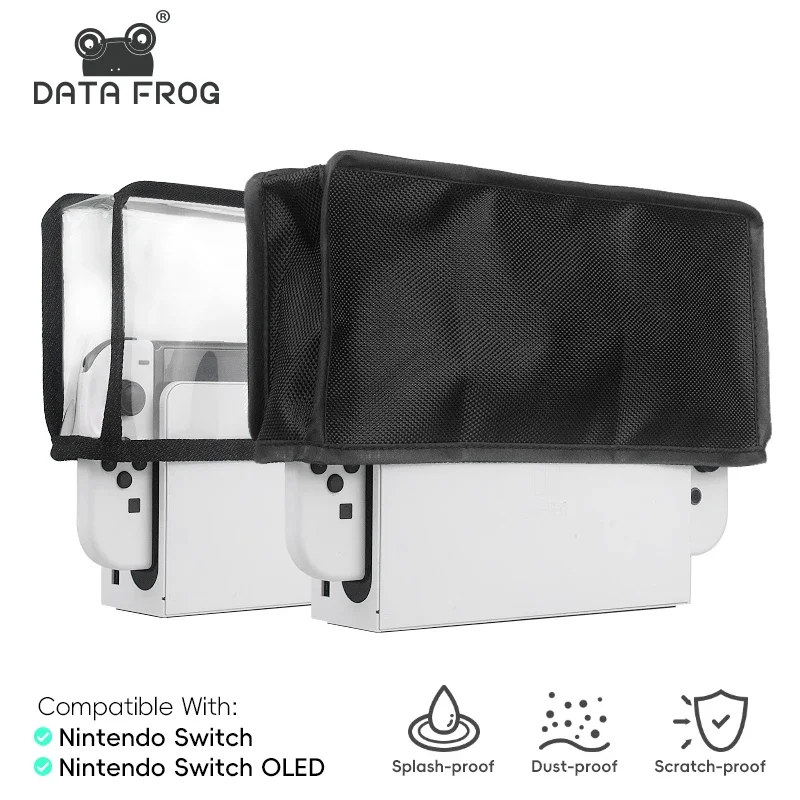 DATA FROG Dustproof Case Console Dock Dust Filiter Cover Compatible Nintendo Switch & OLED Game Accessories Dock Dust Sleeve Net