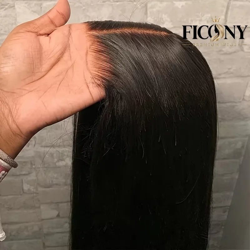 Perruque Lace Front HD 13x4 Prête à Porter, Longue, Sans Colle, Densité 200%, Cheveux Humains Brésiliens Vierges Lisses, Idéale pour l'été
