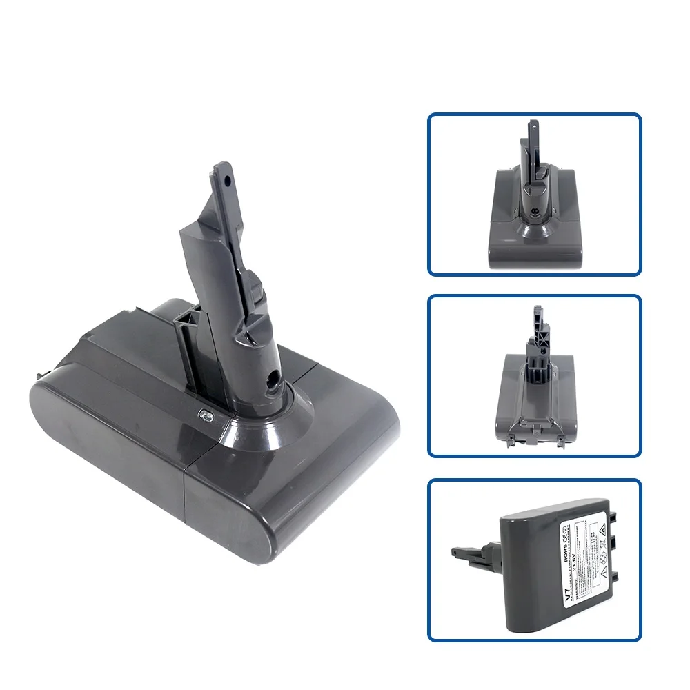21.6v 3ah 18650 10c célula recarregável bateria de lítio de alta potência para dyson v7 bateria animal pro aspirador de pó substituição