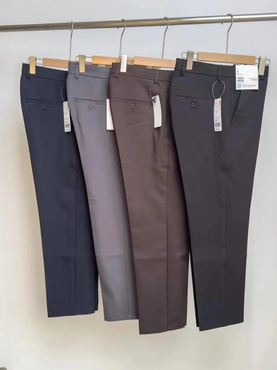 

Business Casual Men's Smart Pants Elastic Nine-Foot Length Commuter Suit Trousers Casual Long Pants Fitting Room Ready