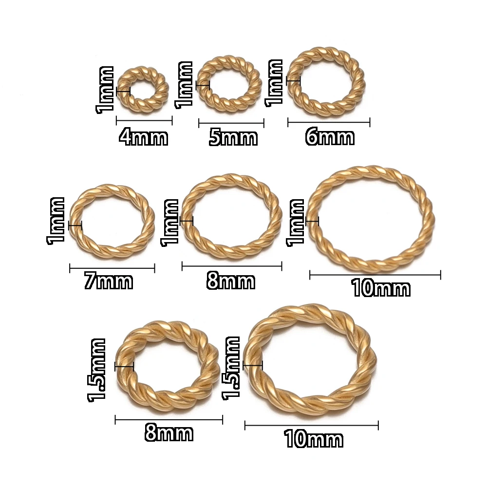20-50 Stück Edelstahl-Drehringe, geschlossene Sprengringe für DIY-Schmuckherstellung, Halsketten- und Armbandzubehör – Detail 3