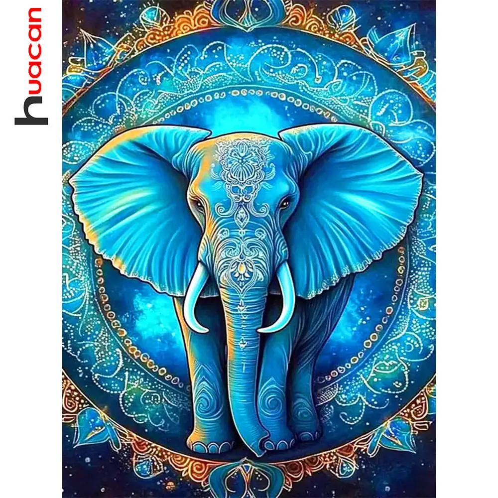 Huacan Diamantgemälde, Elefant, Diamantmosaik, Tier, neue Kollektion 2025, dekorative Gemälde