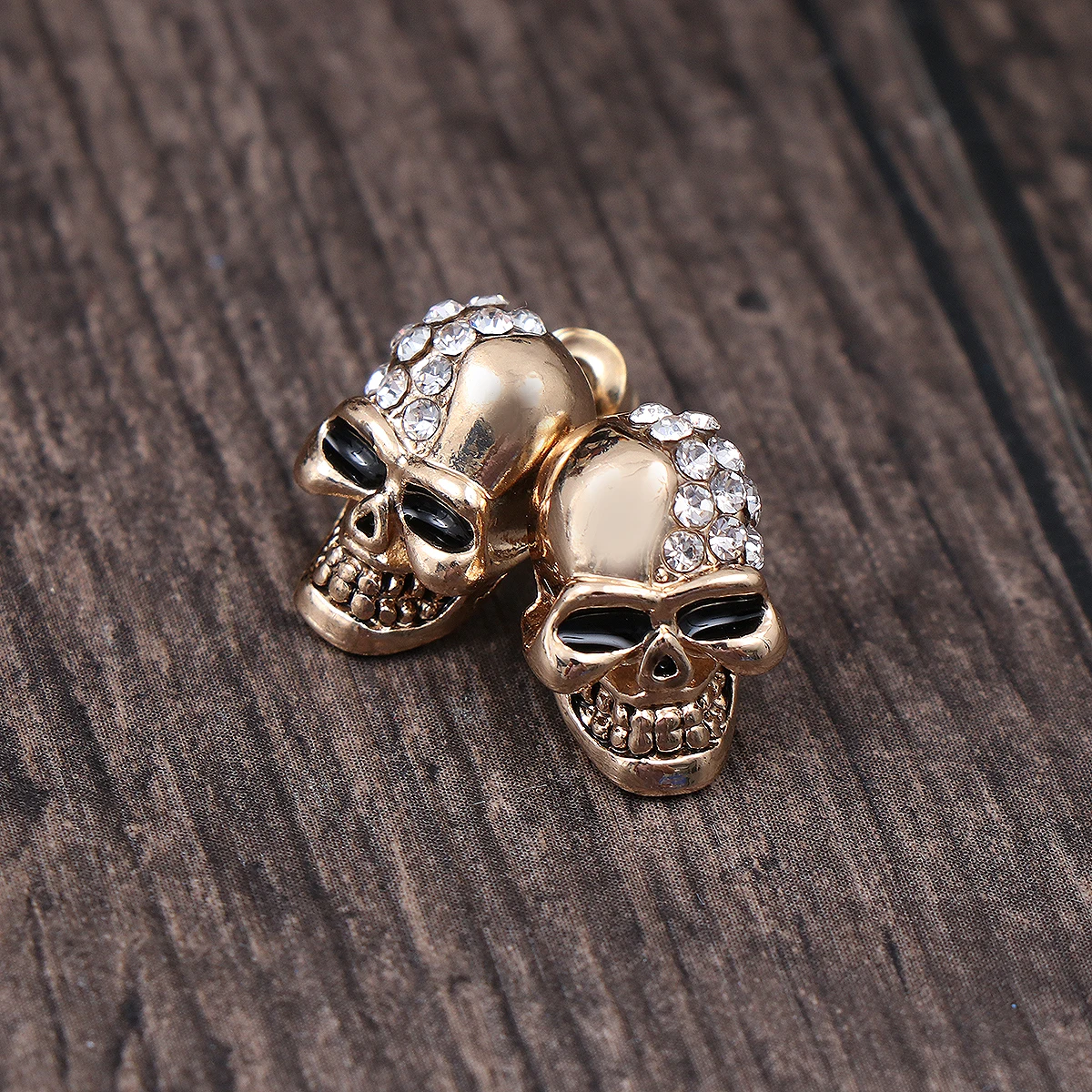 

Retro Skull Earrings Golden Dangler Halloween Vintage Jewelry Decor Gifts