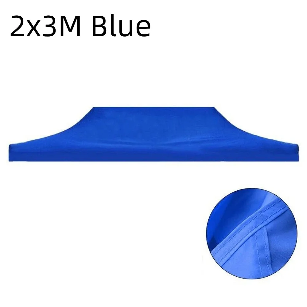 420D Oxford Cloth Gazebo Top Cover Waterproof Sun Blocking Tent Canopy Foldable Thick Reinforced Corner Awning Fabric Sun Shade