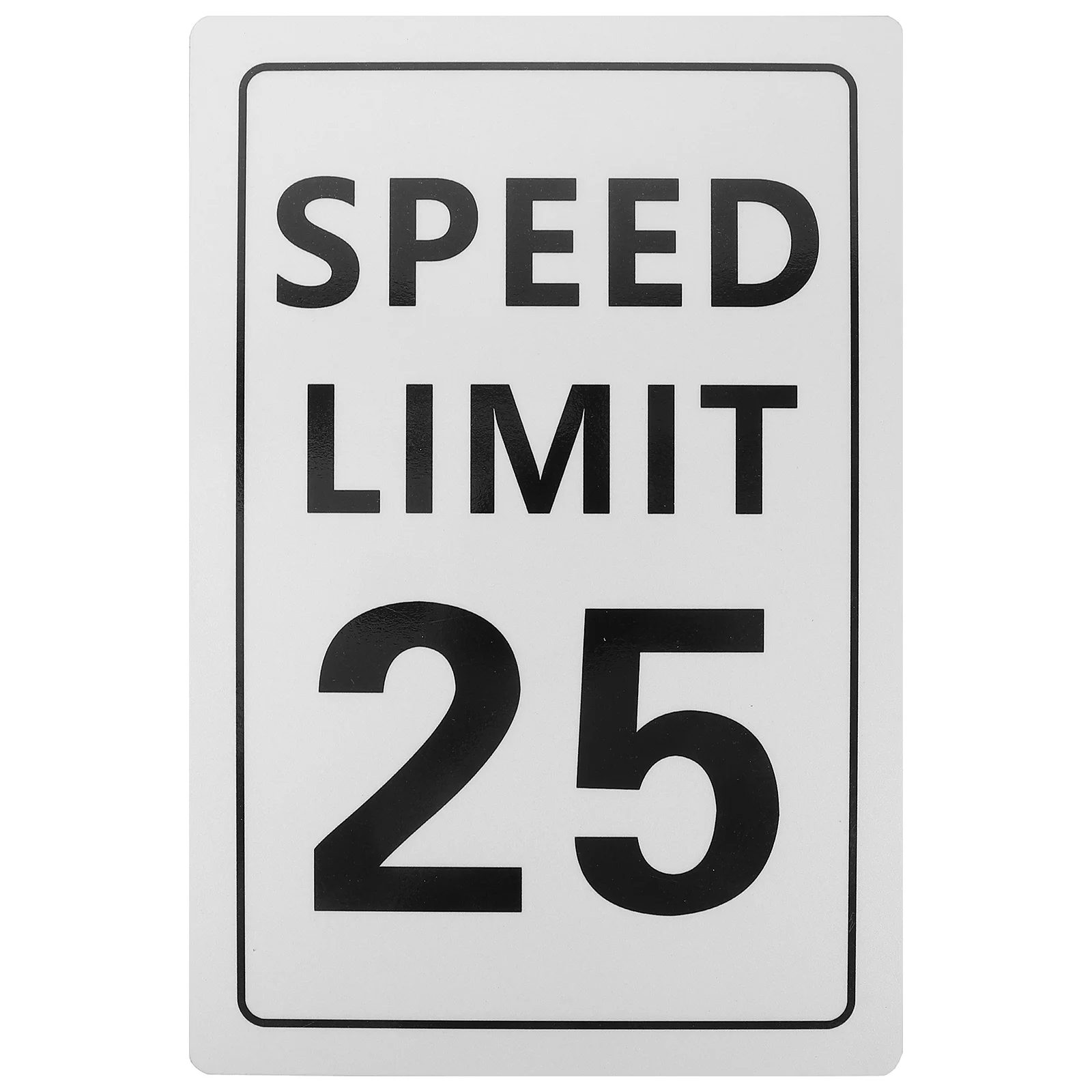 

25PCS Metal Traffic Sign Speed Symbol 8x12 Inches Road Signage High Visibility Warning for City Highway