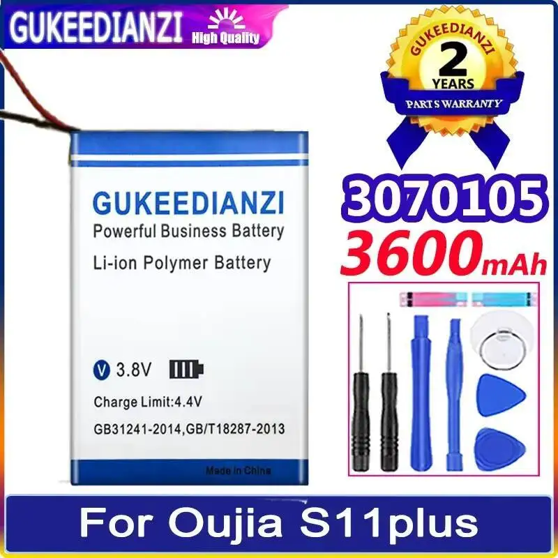 

For Oujia S11 Plus 3070105 2 Line Mobile Phone Battery Long Lasting 3600Mah