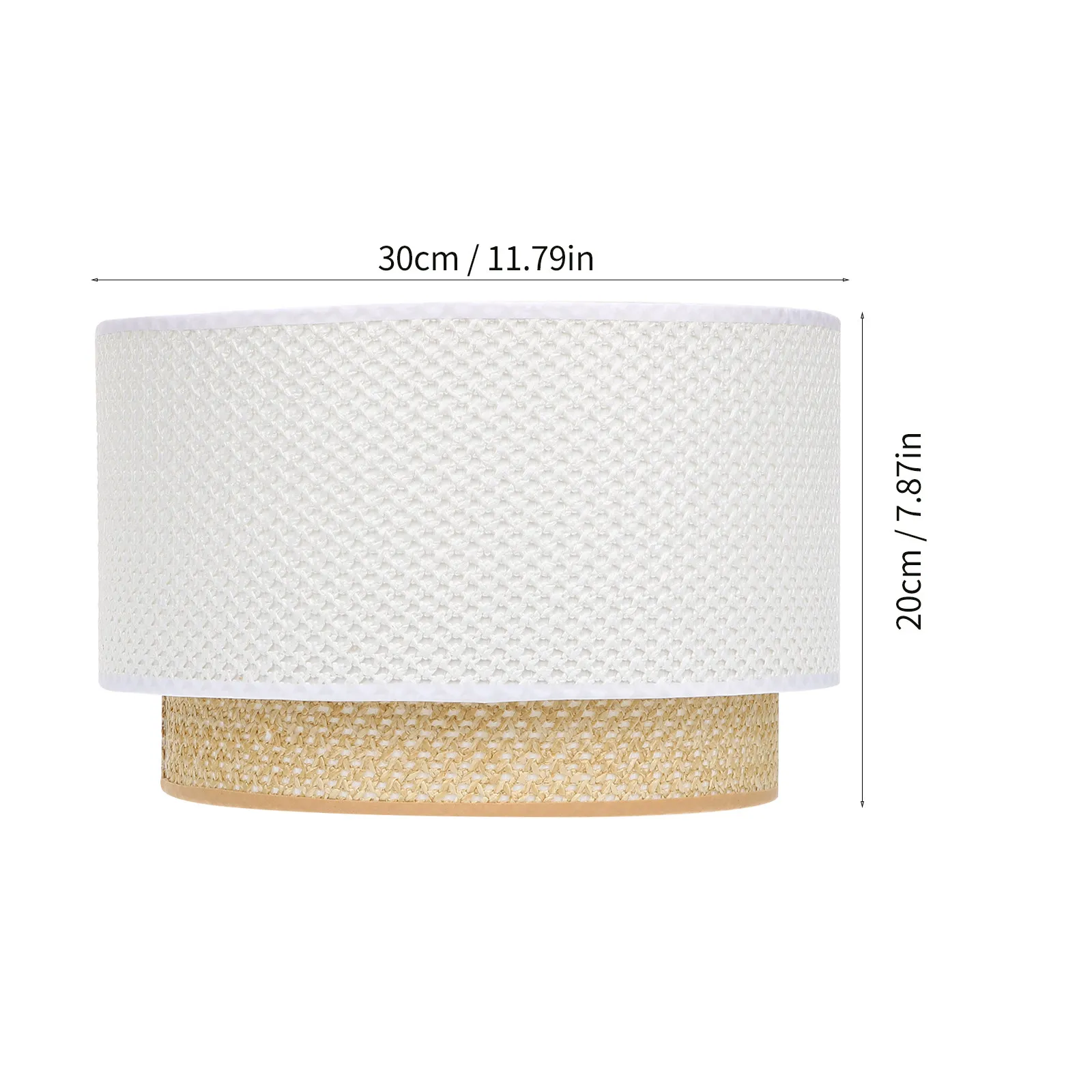 2 Tier Fabric Lamp Shade Metal Pendant Light Cover Modern Layered Lampshade Decorative Ceiling Light Replacement