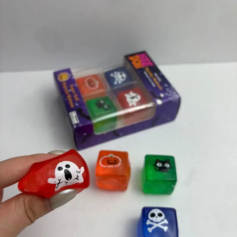 Needoh Halloween Spooky Squishy Ice Cube Super Soft Stress Relief Toy Pumpkin Ghost Skull Black Cat Fidget Adult Anxiety Relief - view 6
