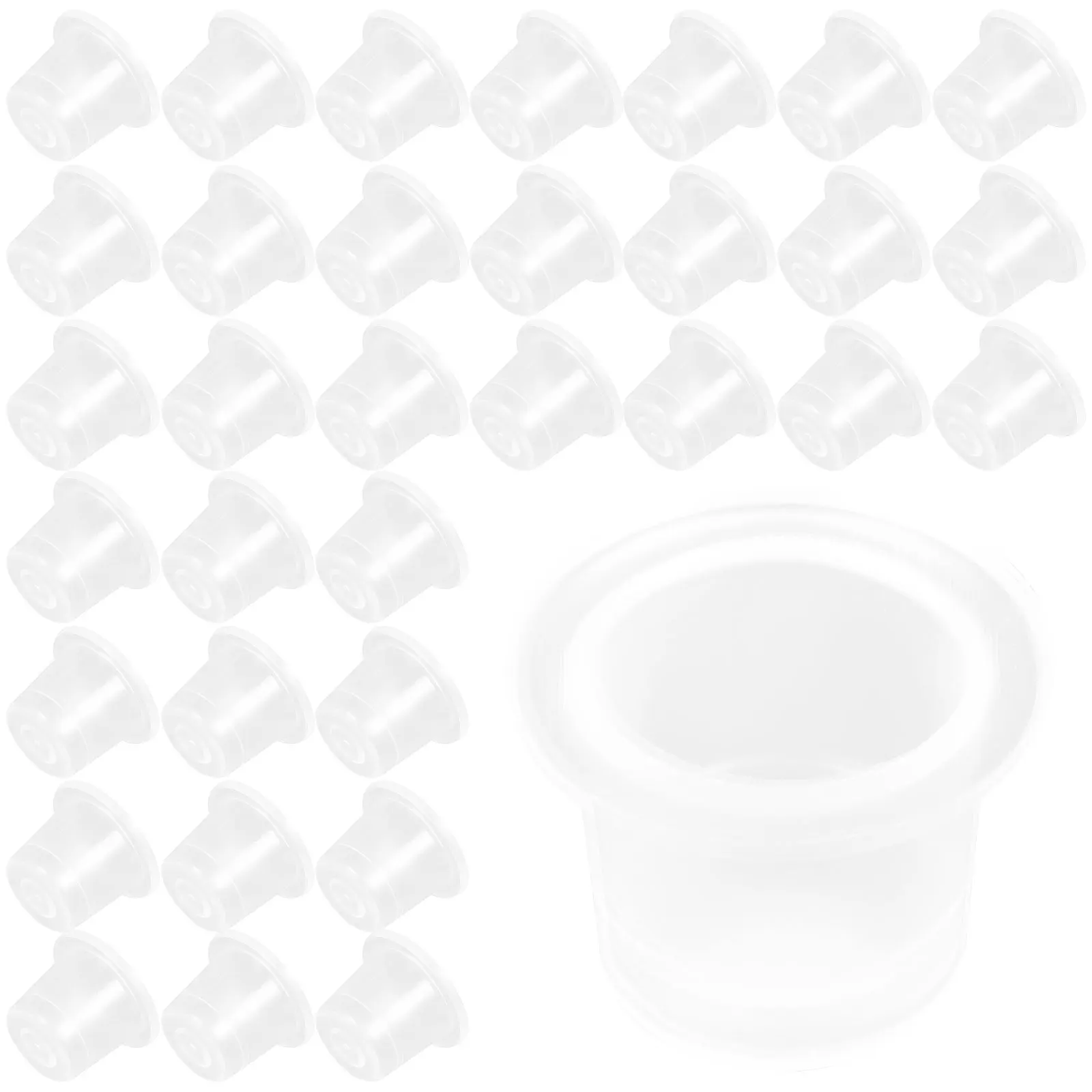 

80pcs Black Tattoo Pigment Cups Pigment Container Plastic Ink Containers for Salon Storage Compact Tattooing Supplies
