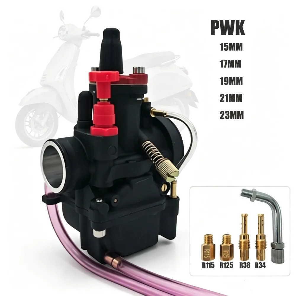 Pwk 15 17 19 21 23mm Carb 2T Motorcycle Carburetor For Scooter Moped Dirt Bike Pocket Bike Mini ATV Quad 50cc-125cc Carburador