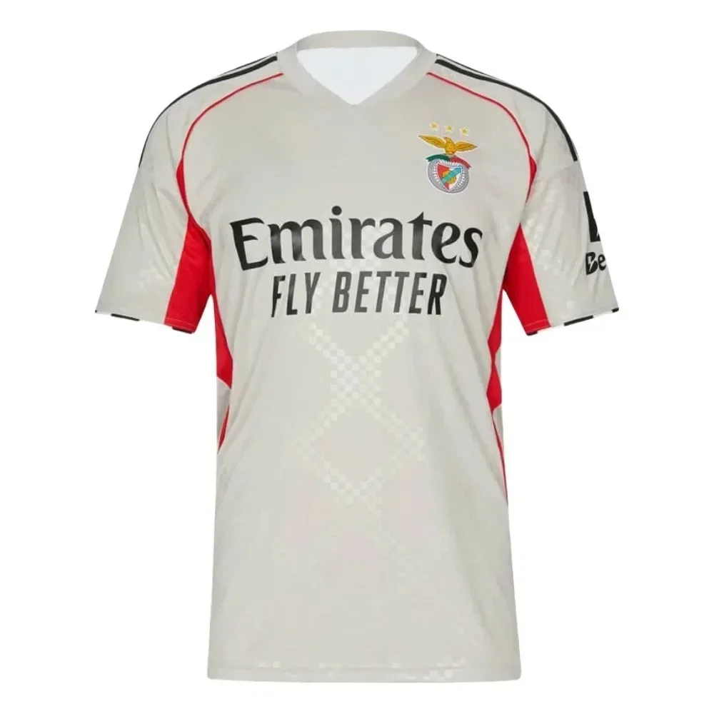 NOVEDAD DE VERANO 2025, camiseta de fútbol Benfica home, camiseta transpirable de secado rápido para hombre, camiseta de visitante Benfica, camiseta de entrenamiento de fútbol