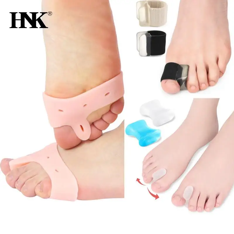 1pair Silicone Toe Spreader Separator Bunion Hallux Valgus Corrector Thumb Finger Correction Straightener Foot Care Tool