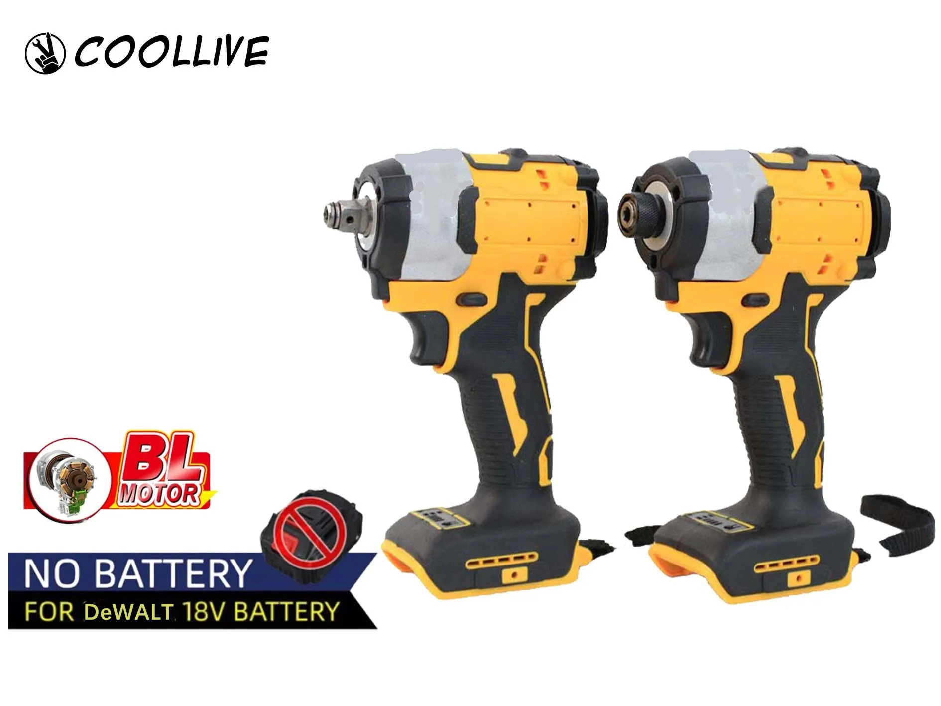 

Brushless Electric Screwdriver Cordless 1/4" Driver Impact Drill Repair Hex Wrench For DeWALT Battery Power Tools