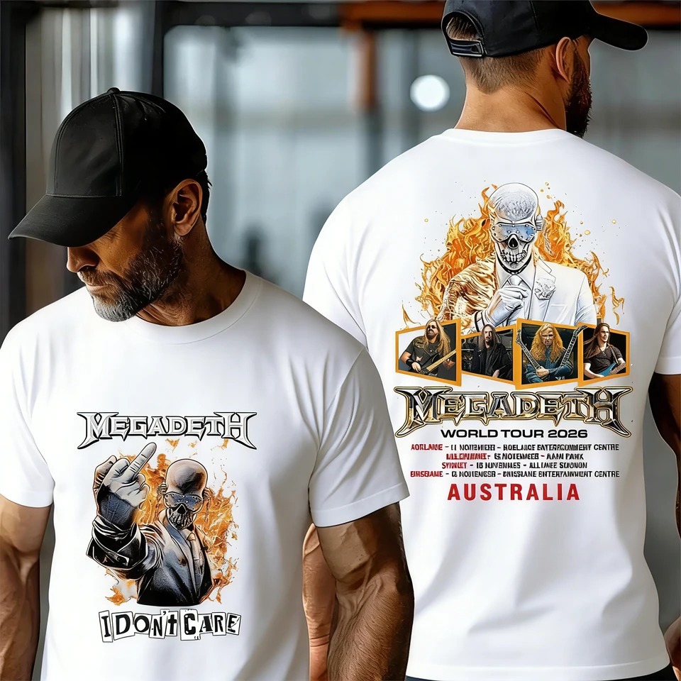 Megadeth World Tour 2026 Australia - with Tour Dates TShirt 2026