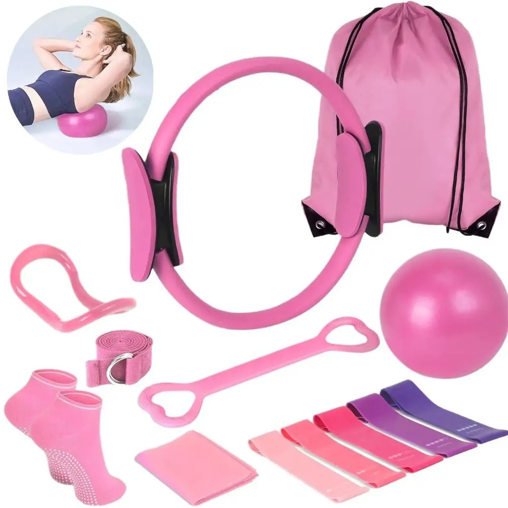 

13Pcs/Set Portable Pilates Ball Set Body Shaping Professional Yoga Pilates Circle Improve Health with Storage Bag