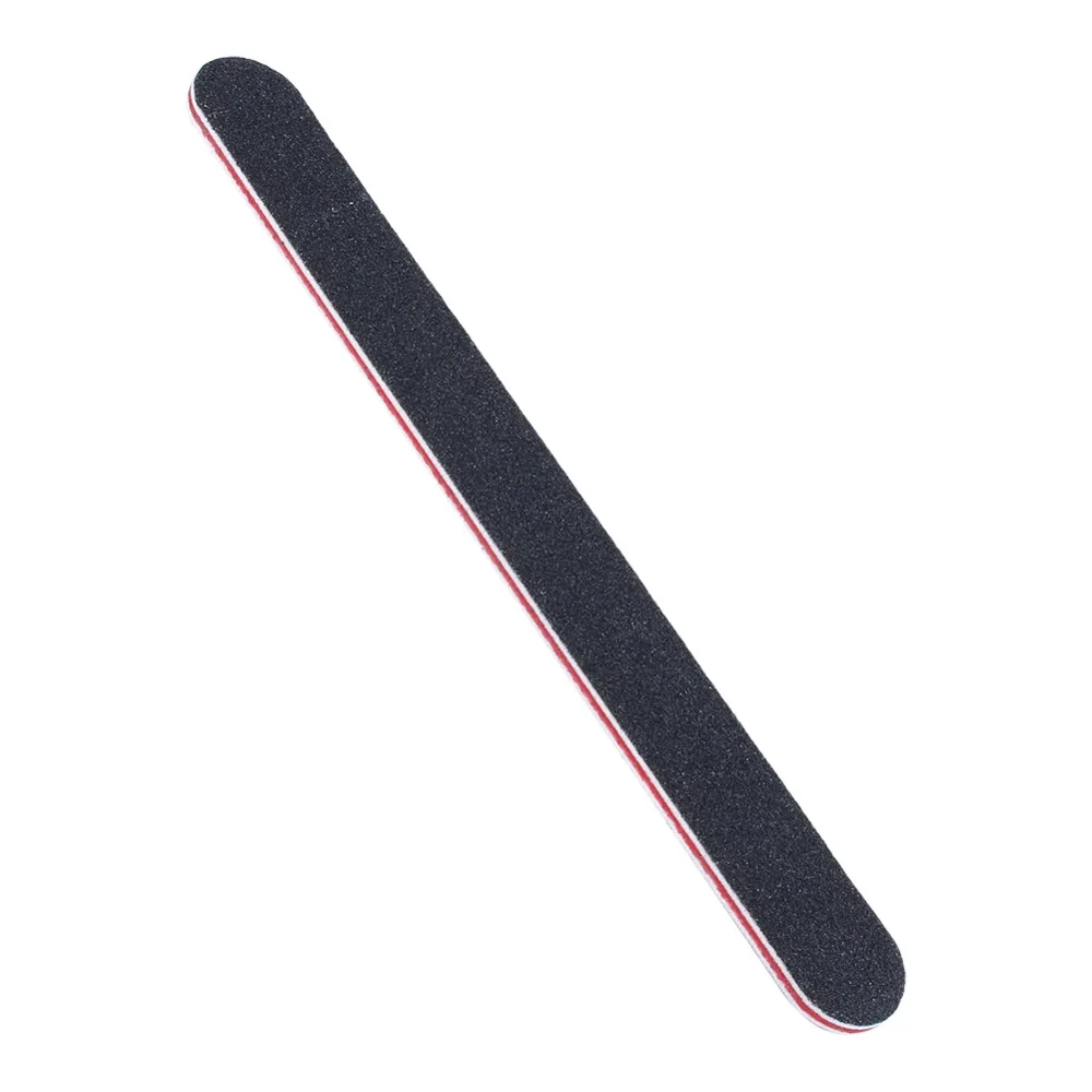 20pcs 100/180 Grit Double Sided Nail Files Double Sided Black Emery Board File Buffing Polishing Function Nail Sanding File
