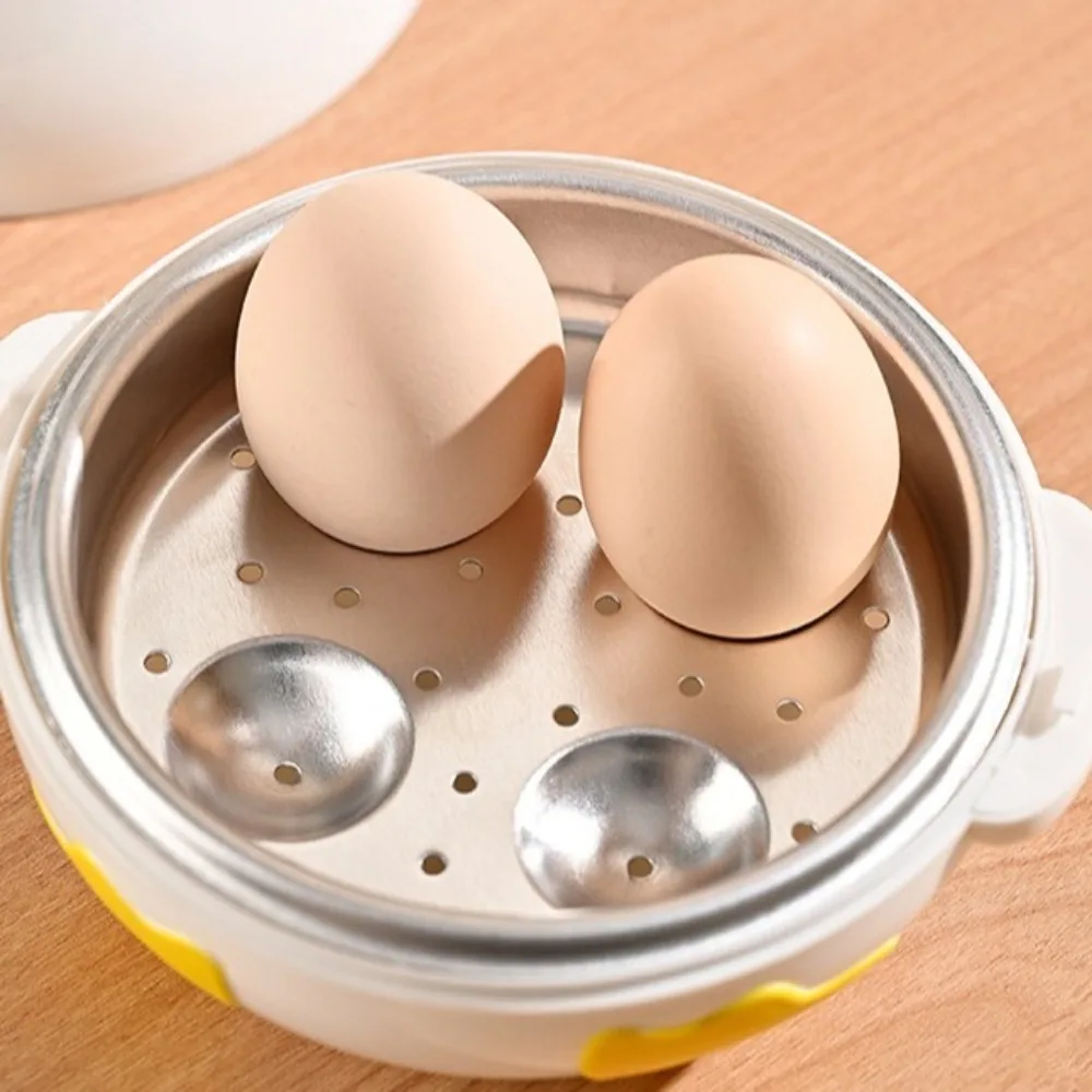 

Durable Cute Duckling Microwave Egg Steamer Four Grid Multi-function Food Grade Steamer Plastic Steamer Box Kitchen