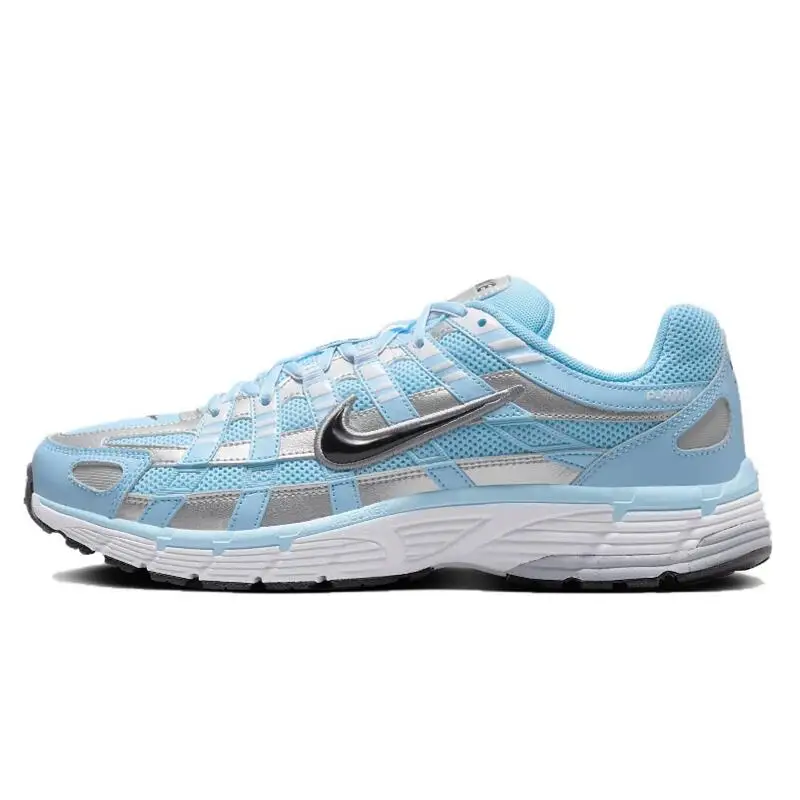 Nike P-6000 Men's and Women's Running Shoes Comfortable, Anti Slip, Durable, Low Cut Casual Running Shoes Blue and White